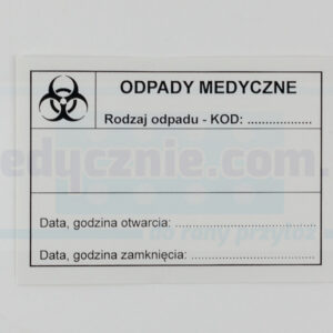 Autocolant 50pcs 10 * 7cm pentru containere de deșeuri medicale